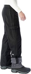 Pantalones de Esquí Unisex Impermeables 10,000mm, Resistentes al Viento, de Secado Rápido, Ecológicos, con Forro Polar Térmico, Estilo Cargo Negro con Cordón Ajustable - Product Image 2