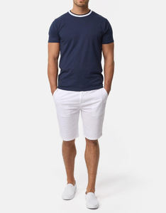 Camiseta de Hombre, Corte Ajustado, 100% Algodón, Cuello Redondo, Diseño a Rayas, Manga Corta de Verano, Calidad Premium - Product Image 2