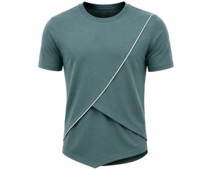 Men's Sporty Digital Printed Quick Dry Short Sleeve T-Shirt <b>Raglan</b> Sleeve O-Neck Regular Fit 100% Cotton Knitted Front Trim 220g - Product Image 4