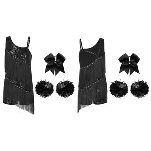 Tenues de danse de cheerleading pour filles de 6 à 16 ans, ensembles de justaucorps pour les fêtes, les spectacles de danse, les compétitions - Product Image 2