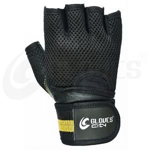 Guantes de Gimnasio Personalizados con Logotipo a Color, Medios Dedos, Soporte para Muñeca, Correa Ajustable, Transpirables, Ligeros, de Algodón - Product Image 4