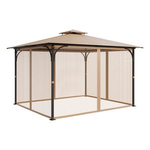 Rete di Ricambio 10x12x7.3 FT per Gazebo da Giardino, Tenda a Rete a 4 Pannelli per Pareti Laterali, Adatta alla Maggior Parte dei Patio - Product Image 1