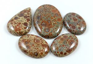 Lot en gros de cabochons en jaspe astéroïde Radha Arts, pierres précieuses naturelles marron-rouge, 25-40mm, formes et tailles variées, pierres brutes pour bijoux - Product Image 6