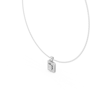 Quadra Micro-Pave Square <b>Frame</b> Necklace - Product Image 3