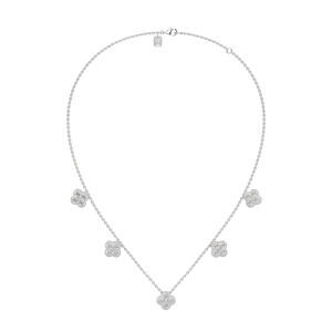 Collier élégant et raffiné Luna en argent sterling 9KT, 10KT, 14KT, 18KT avec diamant rond cultivé en laboratoire, bijou pour femme, cadeau - Product Image 5