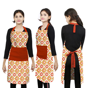 Printed <b>Apron</b> Kit 100% Cotton Soft Eco-Friendly Reusable High Quality Premium Kitchen Chef Cooking Baking BBQ Washable - Product Image 3