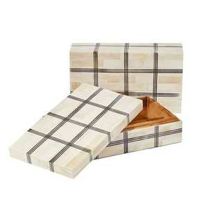 Caja de Almacenamiento de Joyas y Frutos Secos Hecha a Mano con Incrustaciones de Hueso Natural, Clásica de un Solo Nivel, Producto Decorativo para Mesa - Product Image 3