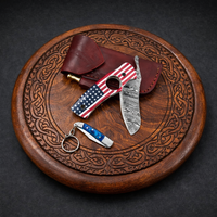 Coupe-cigares de luxe en acier inoxydable avec poignée à motif drapeau et logo personnalisé - Accessoires pour fumeurs