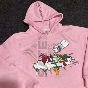 เสื้อฮู้ดดี้ผ้าฝ้ายคุณภาพสูง 100% สกรีนโลโก้ ไซส์ใหญ่พิเศษ เสื้อกันหนาวแบบสวมหัวสำหรับผู้ชาย - Product Image 2