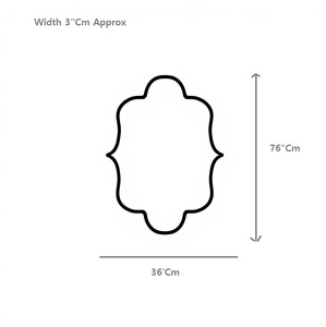 Decorative Metal and Glass Wall Mirror Modern Flower Shape Design Black & Gold Colour Best Seller Quality Product - Product Image 2