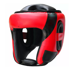 Premium Synthetic Leather Muay Thai Sparring Head Protector with Cheek and Ear Protection - Product Image 5