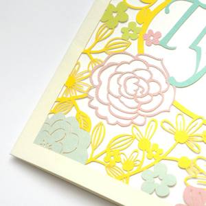[8] Hot SaleAMAZING Wooden Wreath <b>Floral</b> Ornament Handmade Greeting Card - Product Image 5
