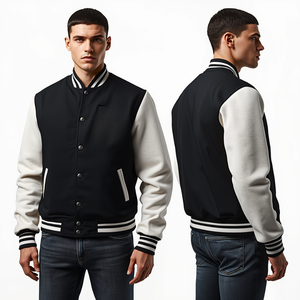 Chaqueta Varsity Premium para Hombre, Mezcla de Lana, Estilo Clásico Universitario - Product Image 4