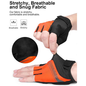 Top Quality Half Finger Cycling Gloves Padded Fingerless Bicycle Racing Gloves Stretchable Breathable Hot Sale Custom Logo - Product Image 4