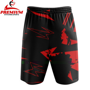 กางเกงขาสั้นกีฬาผู้ชายสีดำ แห้งเร็ว สำหรับออกกำลังกาย บาสเก็ตบอล วิ่ง เอวยางยืดปานกลาง สไตล์ลำลอง ลายพิมพ์ โพลีเอสเตอร์ 100% - Product Image 2