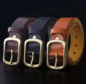 Cinturones de Cuero Vacuno de Primera Calidad para Hombre, Venta al Por Mayor 2026, Hebilla de Acero con Cierre Automático, Alta Calidad, Ecológicos, Logotipo Personalizado - Product Image 2