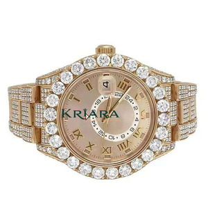 ผู้ส่งออกอินเดีย KRIARA นาฬิกาข้อมือผู้ชายสแตนเลสประดับเพชรโมอิสซาไนต์ นาฬิกาหรูหราพร้อมสแตนเลสคุณภาพพรีเมียม - Product Image 5