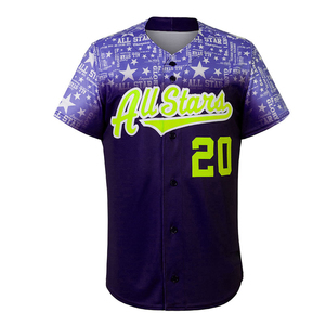 Uniformes de Béisbol Profesionales Sublimados 100% Poliéster, Jersey de Béisbol de Manga Corta de Alta Calidad Hecho a Medida en Tallas Grandes - Product Image 5
