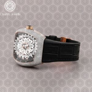 นาฬิกาข้อมือผู้ชาย Charm สายหนัง สแตนเลสสตีล ขนาด 40 มม. ระบบอนาล็อก กลไกอัตโนมัติ หรูหรา แฟชั่น กระจกแซฟไฟร์ แสดงวันที่ กันน้ำ - Product Image 3