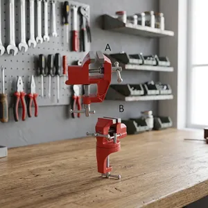 Mini étau pour bébé en fonte chromée nouvel outil de travail du bois de conception avec composant de base de précision des industries de machines à base fixe - Product Image 4