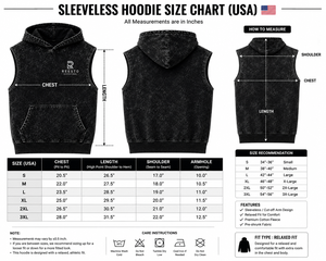 Hoodie en molleton coton/polyester sans manches, personnalisable avec logo, délavé à l'acide, pour homme, modèle 2026, le plus vendu - Product Image 6