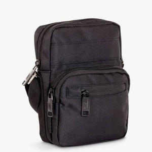 Sac de poitrine en cuir noir urbain, sac bandoulière moderne avec poche zippée sécurisée, sac de poitrine compact pour femme, idéal pour les voyages - Product Image 2