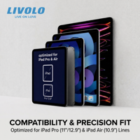 Soporte Magnético de Pared LIVOLO para iPad Pro/Air de 11 y 13 Pulgadas, Carga Cableada, Interruptor Inteligente para el Hogar, Centro de Control de Iluminación