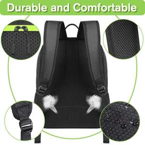 Sac à dos de sport en maille avec compartiment à chaussures pour l'entraînement au football et à la gym - Product Image 1