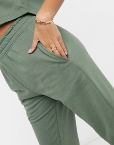 He She Wears Pantalon de jogging pour femme, couleur unie, en polyester/nylon, épaisseur polaire 2 en 1, avec cordon de serrage, longueur intégrale, taille élastique, poches latérales - Product Image 4