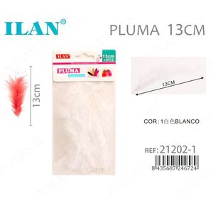 อิลัน พลูมา 13 ซม. สีขาว สำหรับงานฝีมือ - Product Image 1