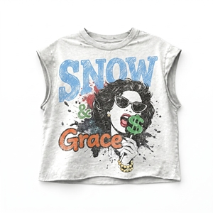 Snow & Grace Camiseta corta sin mangas con estampado informal para hombre, camiseta de jersey con cuello redondo - Product Image 1