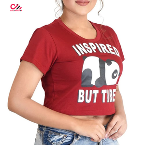 T-shirt personnalisé à imprimé tie-dye pour femmes, t-shirts courts de qualité supérieure, manches courtes, crop tops - Product Image 3