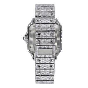 Reloj de Lujo con Cristales de Cuarzo Cuadrados VVS Moissanite, Estilo Hip Hop para Hombre, Ideal para Bodas y Fiestas en India - Product Image 5