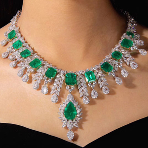 Collier pendentif de luxe en diamant de laboratoire taille carrée, chaîne épaisse en or 18 carats, bijou de mariage et de fiançailles, cadeau pour femme - Product Image 5