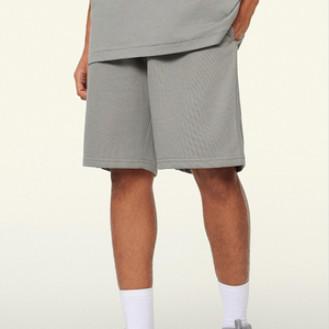 Men's Black Cotton Shorts Elastic Waist Casual <b>Summer</b> Wear Side Pockets Breathable Knitted Fabric Midweight Style - Product Image 3