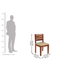 Ensemble de table à manger extensible en bois de Sheesham pour 6 personnes avec finition miel, 4 chaises rembourrées avec banc, ensemble de table de cuisine 6 pièces - Product Image 6