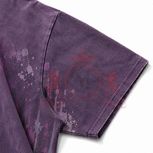 Camiseta elegante para el día a día con hombros caídos, efecto descolorido, corte relajado y algodón transpirable para mayor comodidad. - Product Image 5
