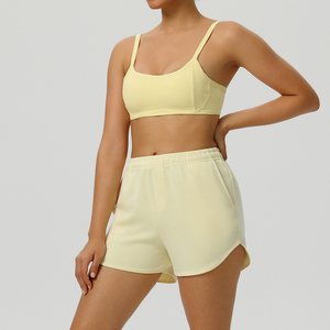 Conjunto Deportivo para Mujer, Shorts de Cintura Alta y Sujetador Deportivo, Ropa Ligera para Ejercicio, Yoga, Fitness y Entrenamiento Diario - Product Image 3