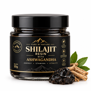 Résine de Shilajit de l'Himalaya 100% naturelle de qualité supérieure avec Ashwagandha, qualité alimentaire, favorise l'énergie et la résistance - Product Image 2