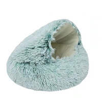Coussin rond en peluche pour chat et petit chien, type donut