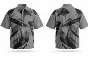 Nouvelle Chemise Décontractée à Manches Courtes Imprimé Abstrait Qualité Premium 2026 – Boutonnée, Tendance Estivale, Respirante, Style Urbain - Product Image 4