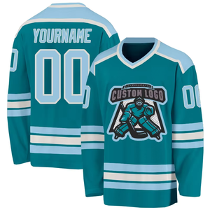Nouveau maillot de hockey sur glace facilement lavable, prix de gros et abordable - Personnalisable, 100% polyester, qualité supérieure, livraison rapide - Product Image 3