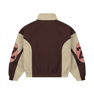 Veste coupe-vent en polyester Taslan résistant à l'eau de qualité supérieure 120 GSM, avec empiècements color block, logo personnalisé, OEM ODM - Product Image 2