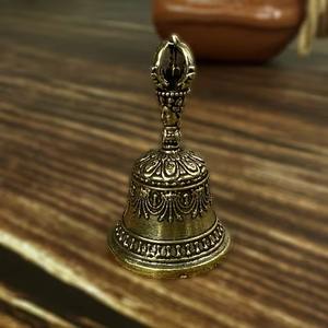 Campana de Mano de Latón Estilo Vintage, Campana Decorativa de Metal para Cena, Boda, Iglesia, Recepción de Hotel, Campana de Mano de Metal Resistente, Clásica - Product Image 4