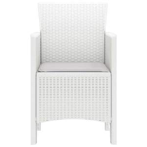 Ensemble de 4 chaises de jardin en polypropylène blanc, dimensions 20,87 x 19,29 x 33,46 pouces - Product Image 6
