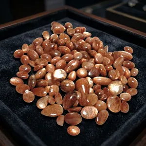 Pierres précieuses de qualité sûre, facettées et polies, couleur orange brillant, designs de bijoux uniques personnalisés, accessoires de mode, artisanat - Product Image 1