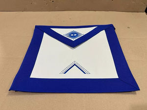 Tablier d'Officier de Loge Maçonnique Bleu 2025 de Haute Qualité, Écologique, Fait sur Mesure, Brodé à la Main, Maître Vénérable Personnalisé - Product Image 5