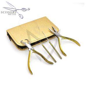 Presse à ruban adhésif Plasma Gold avec pinces multifonctions pour extensions de cheveux, perles en silicone multicolores, outils de bouclage en acier inoxydable - Product Image 4