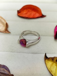 Bague Arc-en-ciel en Quartz de Feu, Bijou en Cristal Coloré, Cadeau Tendance pour Femmes et Filles, Bague de Fiançailles Élégante en Pierre Précieuse - Product Image 6