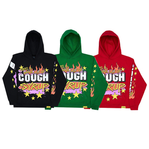 Sudaderas Clásicas con Cierre y Capucha, Personalizadas, Unisex, Corte Holgado, Sudaderas Unisex COUGH SYRUP, Sudaderas de Invierno con Estampado Personalizado, Estilo Urbano - Product Image 3
